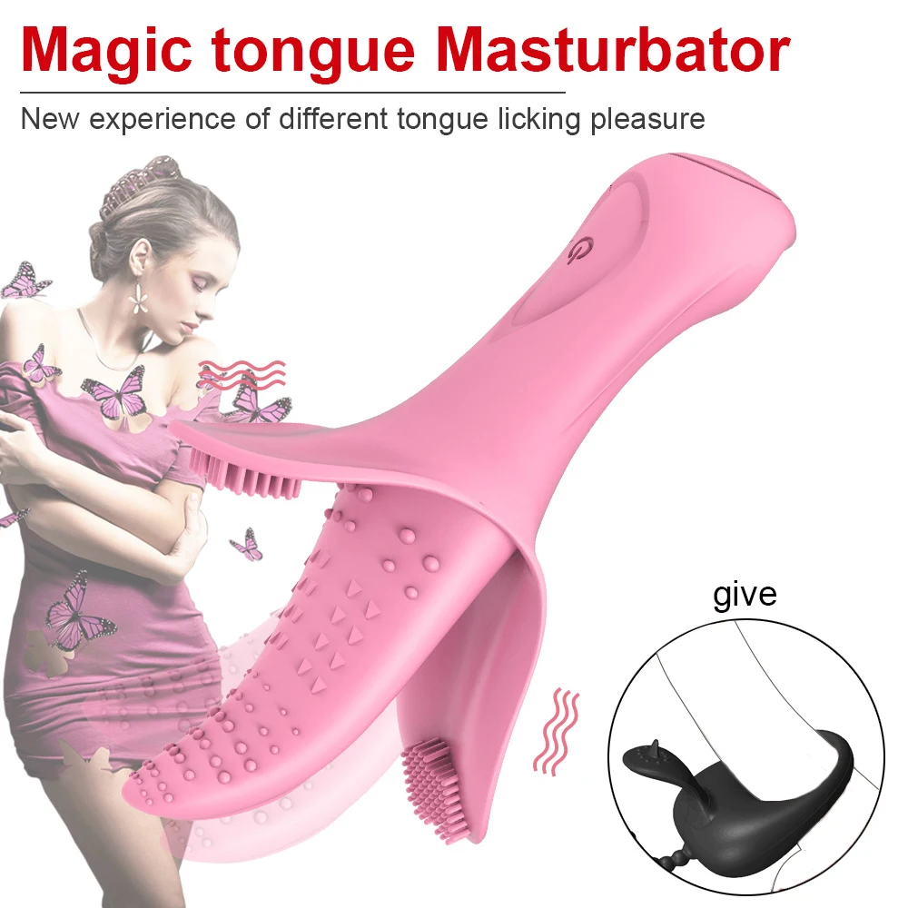 Vagine Lins VibratorFor Femei punctul G Stimulator Reîncărcabilă Limba Masaj Vibrator Cu 10 Viteze Clitoris cu Vibrator Adult Jucarii Sexuale