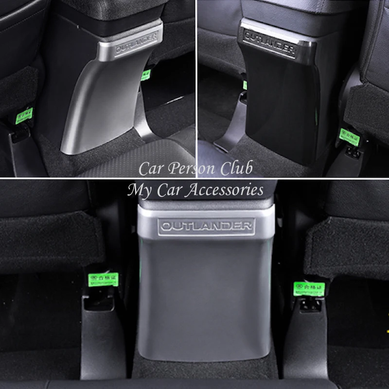 Pentru Mitsubishi Outlander 2016-2019 Rând Spate Anti Kick Capacul plăcii de Aer Condiționat Priza de Panou Ornamente ABS Cromat Accesorii Auto