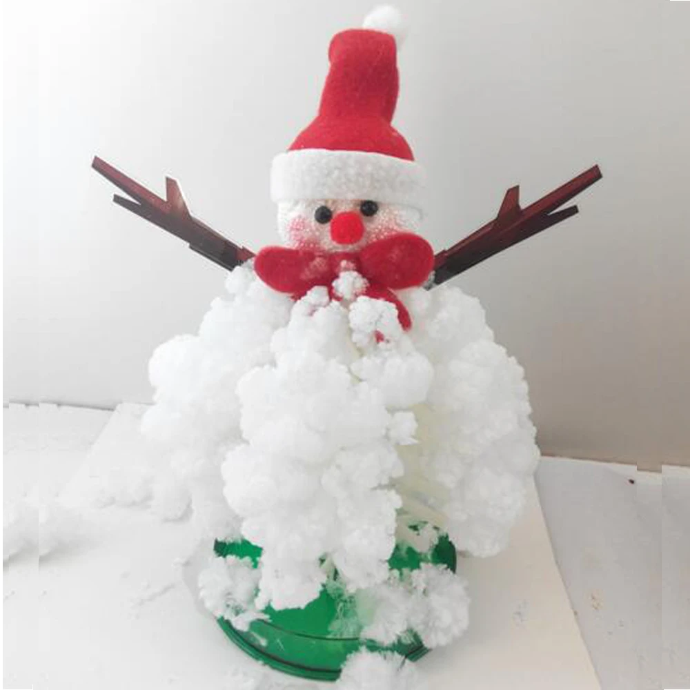 2020 H22xW9cm Magie Albă În Creștere De Hârtie Omul De Zăpadă Pom De Om De Zăpadă Cristale De Pomi De Crăciun Amuzant Educative Pentru Copii Jucarii Pentru Copii