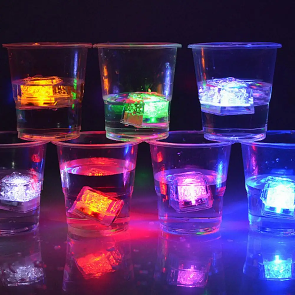 12pcs DIY pline de culoare LED Flash Cuburi de Gheata Nunta Festival Decor Petrecere de Recuzită Strălucire Consumabile Partid 2019 Fierbinte de Vânzare