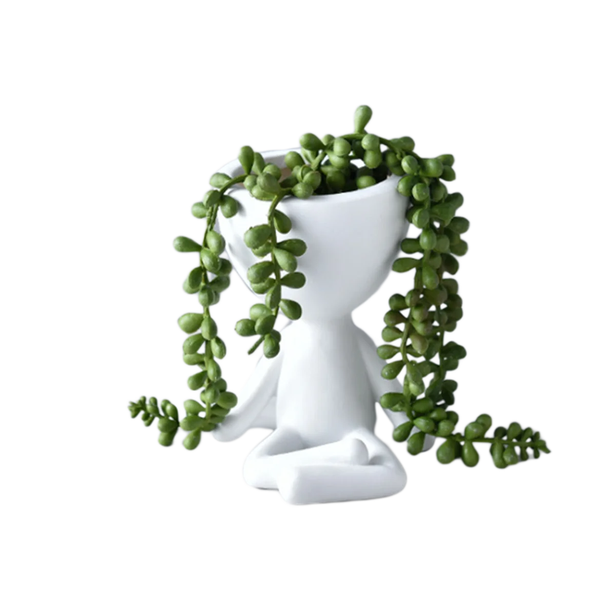 2020 Nou Stil Drăguț De Flori Oală Interioară Artă În Aer Liber Portret Sculptura Vaza Rășină Suculente De Plantat Vaza Acasă Decor Gradina