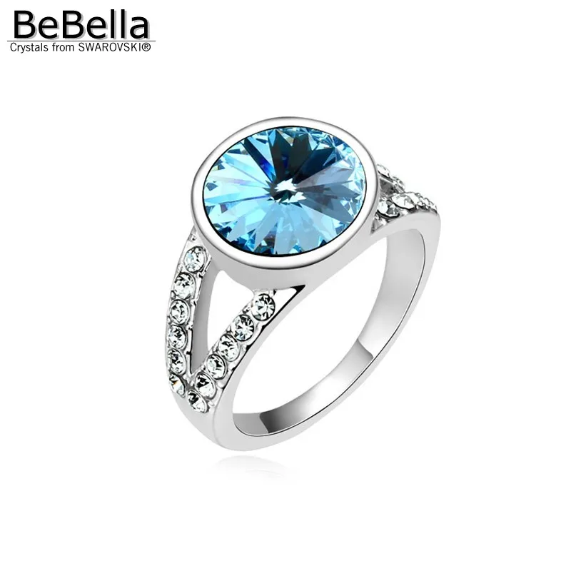BeBella rotunde de cristal setare inel cu Cristale Swarovski de la elemente de bijuterii pentru fete femei cadou de Crăciun