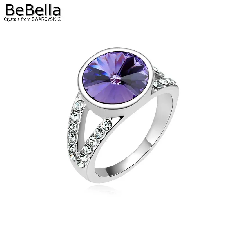 BeBella rotunde de cristal setare inel cu Cristale Swarovski de la elemente de bijuterii pentru fete femei cadou de Crăciun