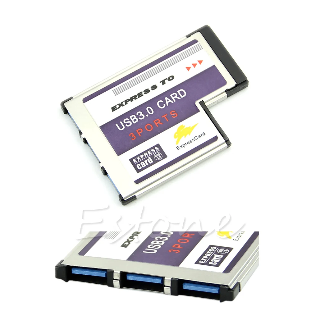 1 buc Express Card 54mm 3 Port USB 3.0 Adaptor Expresscard pentru Laptop FL1100 Cip