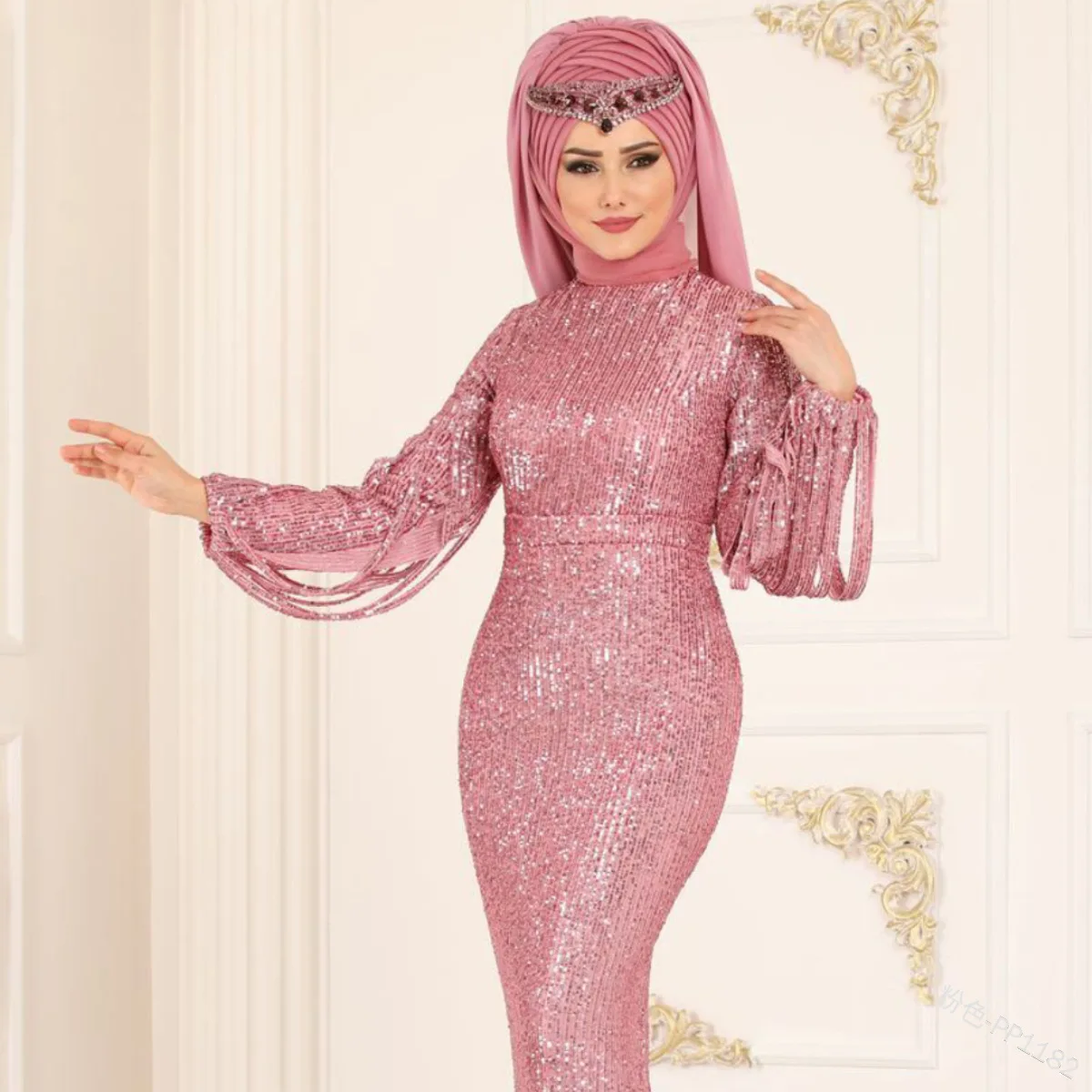 WEPBEL Femei Rochie Abaya Complet Maneca Moda Musulmană Trompeta Sirena Casual Nouă Seara Elegante Lungi Rochii Maxi