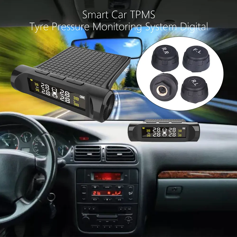 Presiunii în pneuri Senzor Extern Mașină TPMS Presiunii în Anvelope Sistemul de Monitorizare Auto Auto Sisteme de Alarmă de Securitate Digital Display LCD