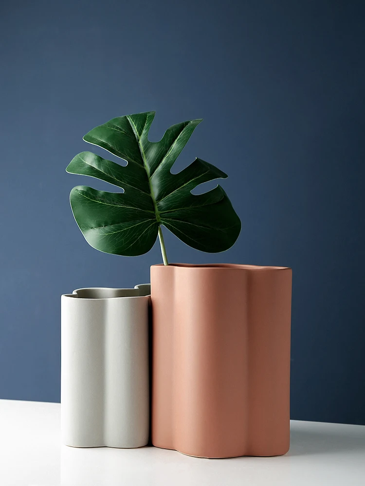 Nordic Ins Vânt Morandi Geometrice Vaza Ceramica Camera De Zi Dormitor Studiu Masă Ornamente Decor Pentru Flori Decor Acasă
