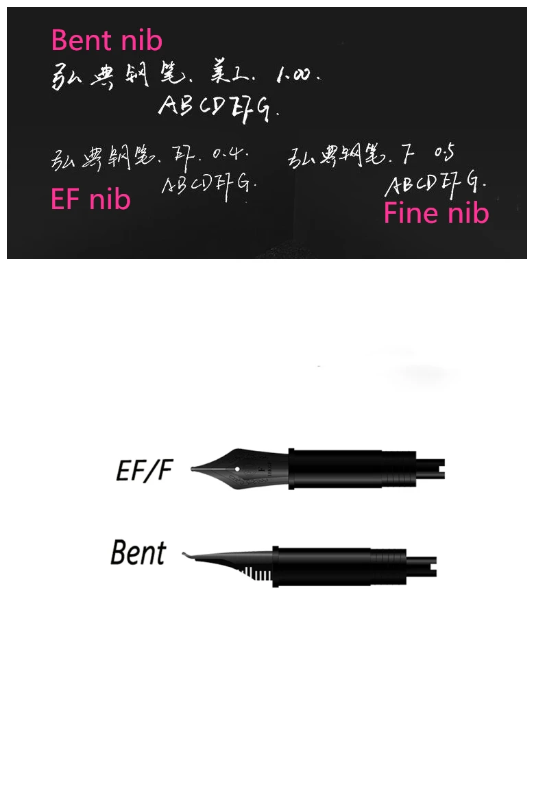 De lux Hongdian 6013 Elegant black Metal Stilou Negru Titan F/EF/Îndoit Peniță de Afaceri de Lux Stilou cu Cerneală