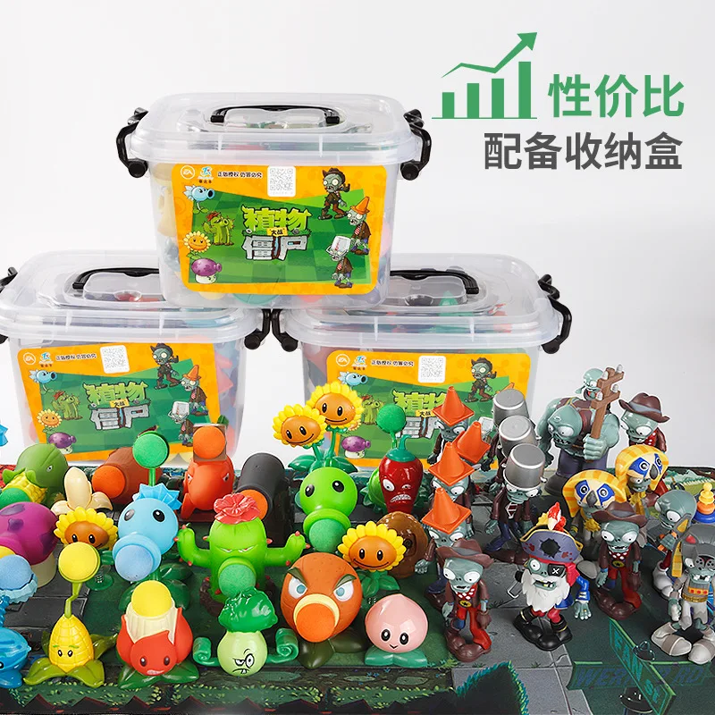 Noile Plante vs Zombi figurina Papusa Model Figurine Anime PVZ Fotografiere Jucărie Cutie de Depozitare Hartă Luptă de Crăciun Cadou de Ziua de nastere