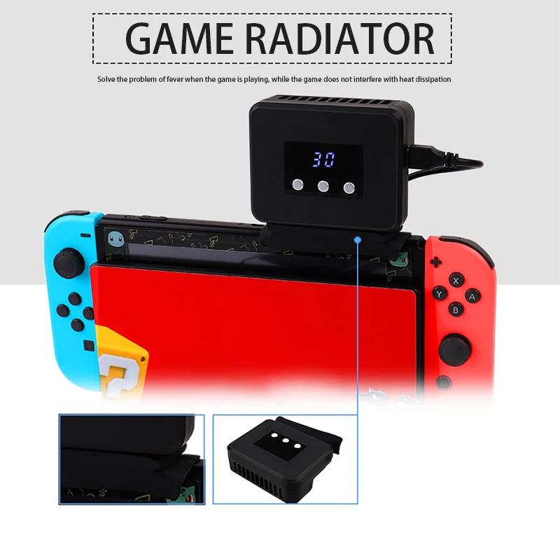 Ventilator de răcire Pentru Nintendo Comutator Cooler Radiator de Bază Pentru Nintendo Comutator de Andocare StationRadiator Bază de LED-uri de Afișare Radiator