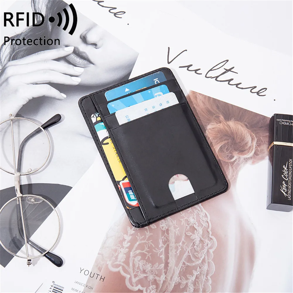 Anti-Blocare RFID Card de Credit Banca Caz Subțire Card de Portofel Numele Titularului Cardului de Afaceri de IDENTITATE Carte de Titularul Portofel Caz cu Poseta de Monede