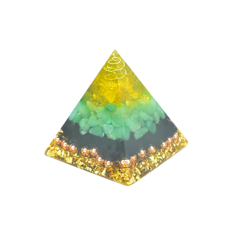 Aura Piramida Joasa Energie Cristale Originale Decor De Birou Acasă Rășină Reiki Cadou Aventurin Turmalina Generator De Energie