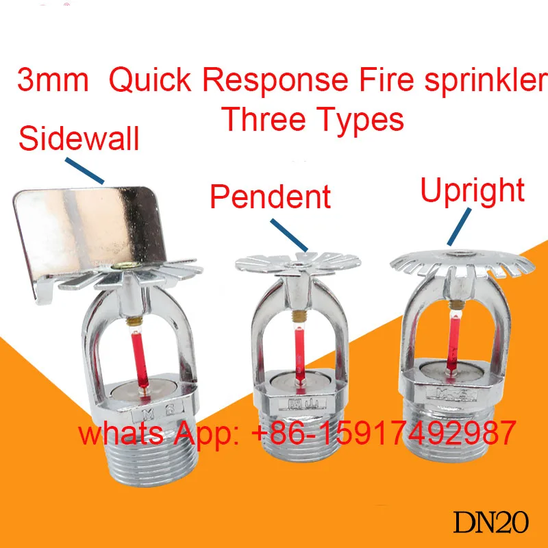 3mm K-ZST-20 de Răspuns Rapid Foc Stropitoare, Trei Tipuri de Sprinklere DN20 3/4 Inch