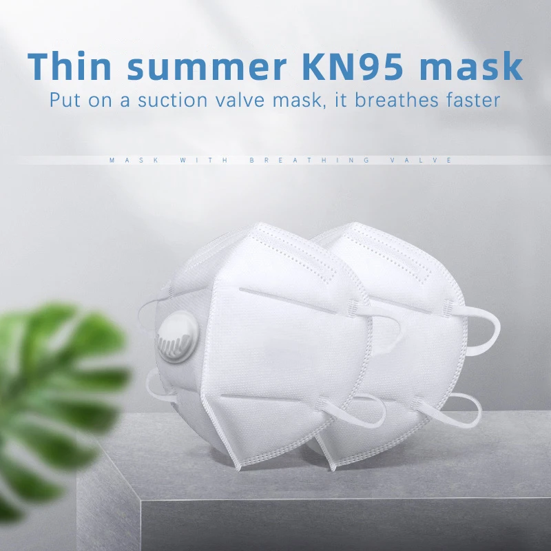 Alb Reutilizabile KN95 Masca de Fata cu Valve Mască Anti-praf Poluarea cu PM2.5 Bumbac 5 strat Gura Măști de Protecție Mascarillas