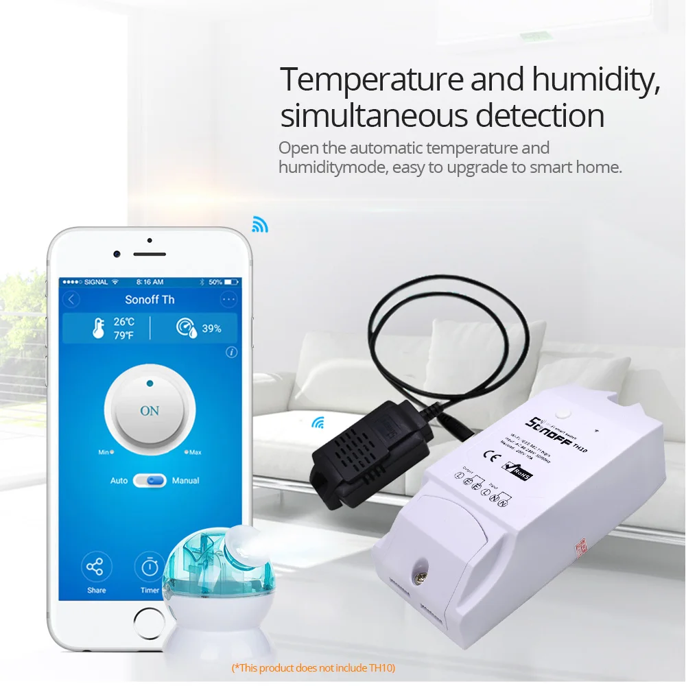 De înaltă Precizie SONOFF Monitor Si7021 Senzor de Umiditate Comutator Wireless Wifi Inteligent Sonda de Temperatura de Monitorizare de la Distanță Pentru TH10 16