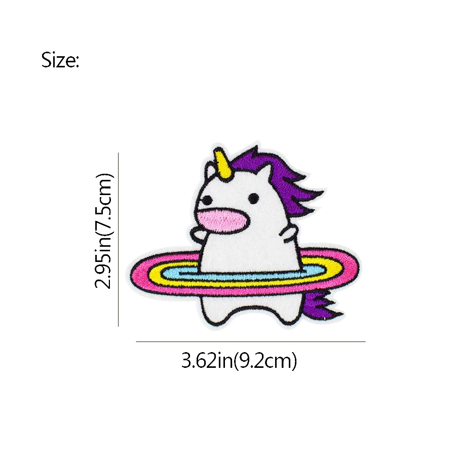 Fier pe Patch-uri pentru Haine Coase Broderii Aplicatiile de Desene animate Dungi Patch-uri pentru Fata Jacheta Haina Amuzant Accesorii Unicorn 10 BUC