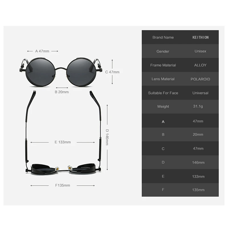 KEITHION Gotic Transparent Femei de Epocă ochelari de Soare Patrati 90 Rotund Ochelari de Soare 2019 Trend Produse uv 400 Femeie Sunglases