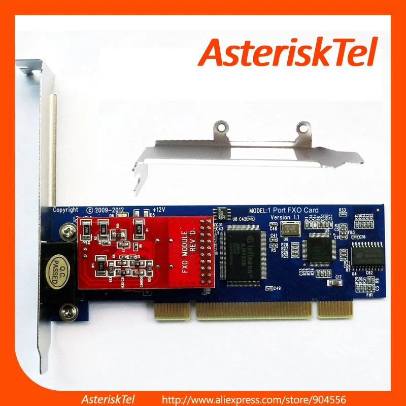 X100P analog card cu 1 FXS port FXO , suporta asterisc trixbox elastix freepbx,Asterisc Card FXO PCI Card