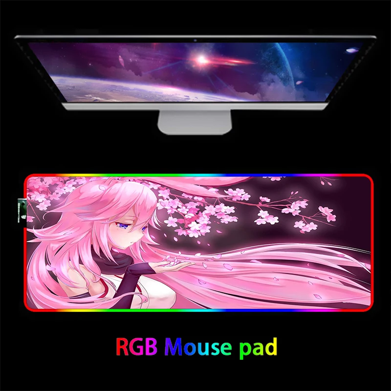 Mare cu iluminare RGB Personalizat Mouse pad Gamer XL pad Tastatură USB cu Fir Colorat cu LED-uri de Gaming Mousepad Cauciuc Laptop Calculator de Birou Mat