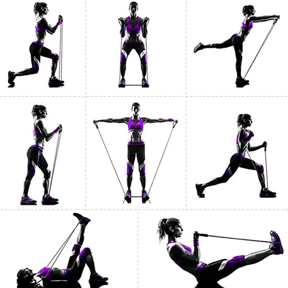 17Pcs/Set Benzile de Rezistență Multi-Funcție Elastic Trage Coarda Latex Yoga Benzi de Exerciții de Formare Antrenament sala de Sport cu Echipamente de Fitness