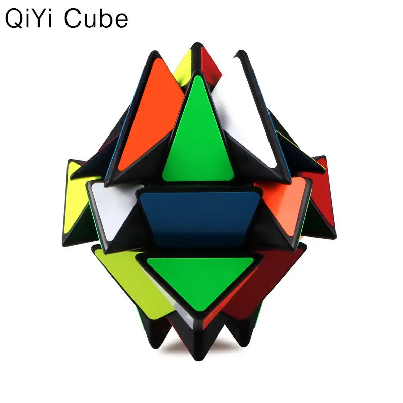 Original QIYI Axa Viteză Magie QiYi Cub Schimba Neregulat Jinggang Puzzle Cuburi cu Autocolant Mat Cub 3x3x3