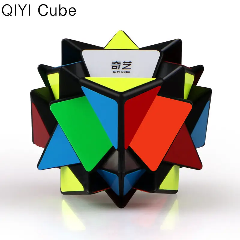 Original QIYI Axa Viteză Magie QiYi Cub Schimba Neregulat Jinggang Puzzle Cuburi cu Autocolant Mat Cub 3x3x3
