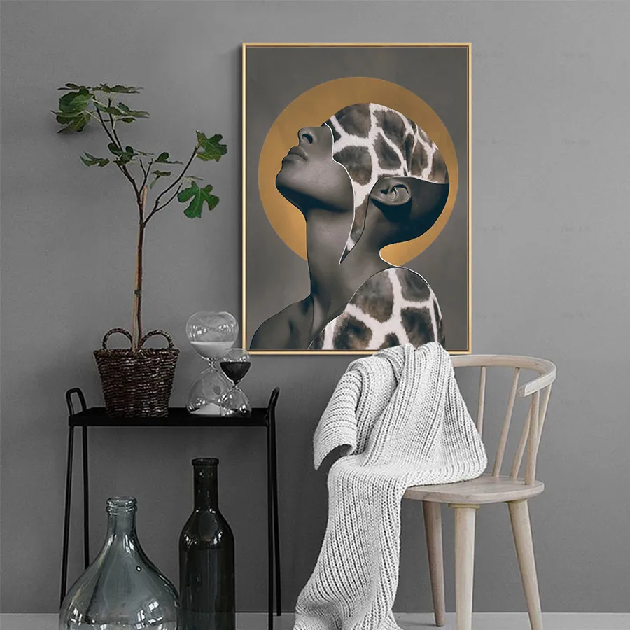 Rezumat Piele de Leopard Morning Glory Fluture Negru Oameni Postere si Printuri Panza Pictura Arta de Perete de Poze Decor Acasă