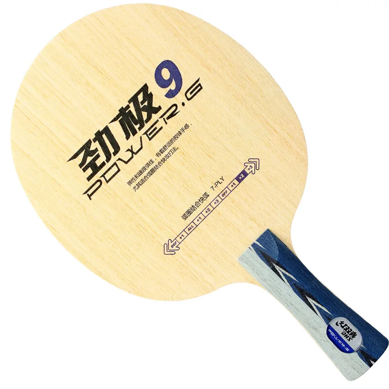 DHS tenis de Masă lama de PUTERE-G 9 atac Rapid+ Buclă 7 straturi de lemn pur PG9 ping pong racheta bat cu zbaturi