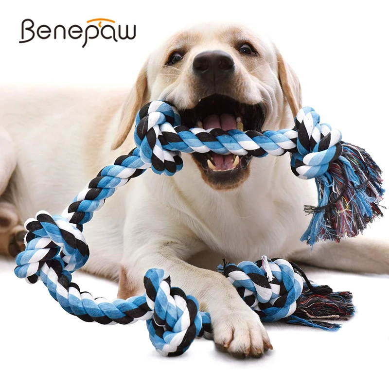 Benepaw Interactive Jucării Câine Pentru Mediu Pentru Câini De Talie Mare Indestructibil Gigant Coarda Animale De Companie, Jucării De Ros, În Condiții De Siguranță Catelus Dinți De Curățare A Juca Jocul