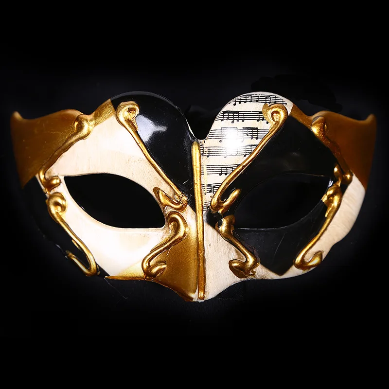 GNHYLL NOU Aur Mascaradă Masca Mardi Gras Notă Masca pentru Femei Mască Venețiană Jumătate Față de Veneția Mingea Masca pentru Halloween, de Crăciun