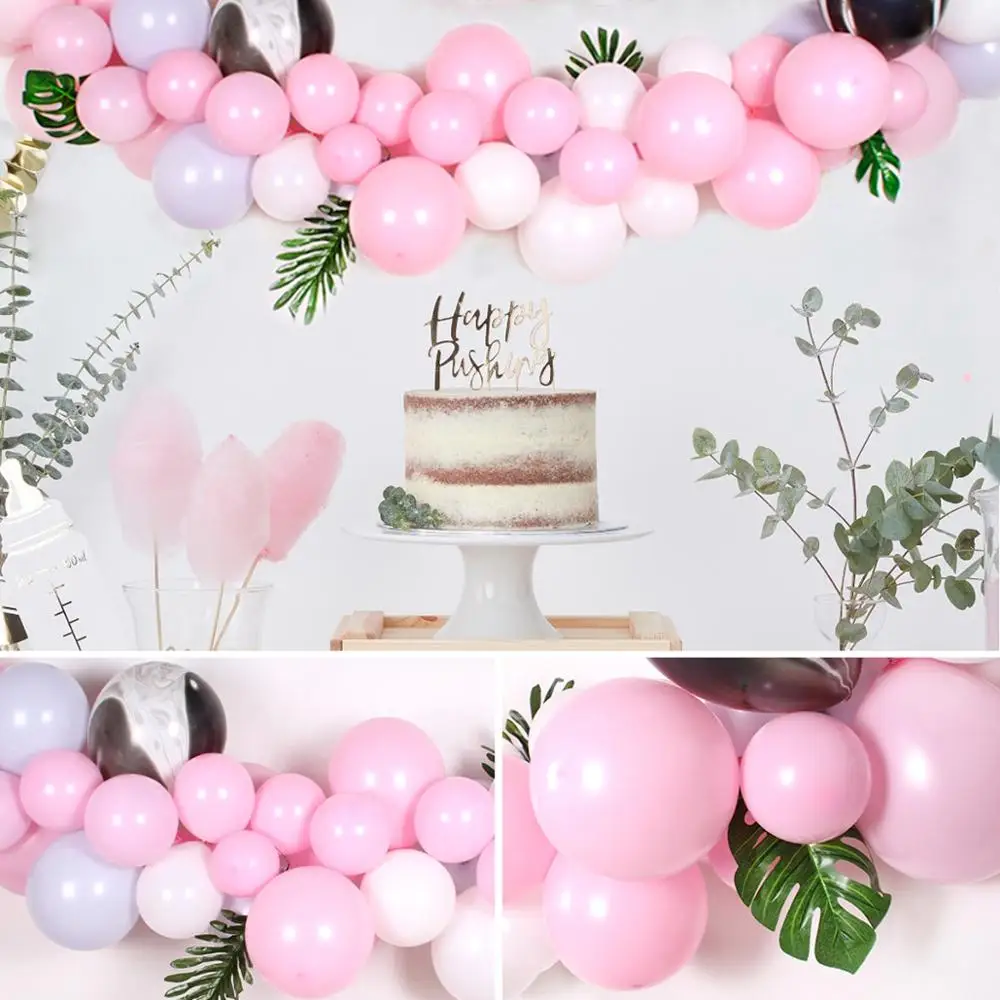 QIFU Macaron Metalice Ballon Set Lanț la mulți ani Baloane Nunta Provizii pentru Petrecere Copil de Dus 1st Birthday Party Decor Copii