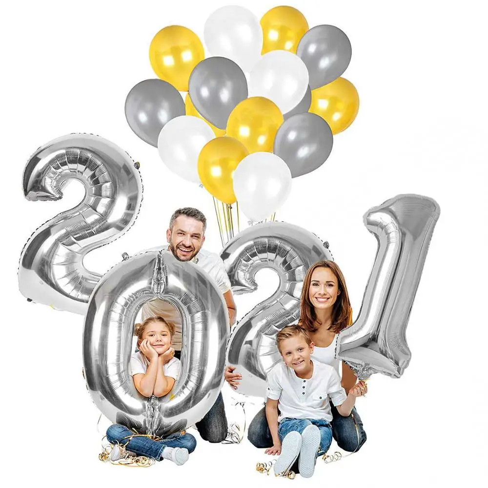 16pcs 32inch Numărul 2021 Balon Folie Happy New year Eve Party, Decoratiuni de Craciun Decor pentru Acasă Gradații Baloane
