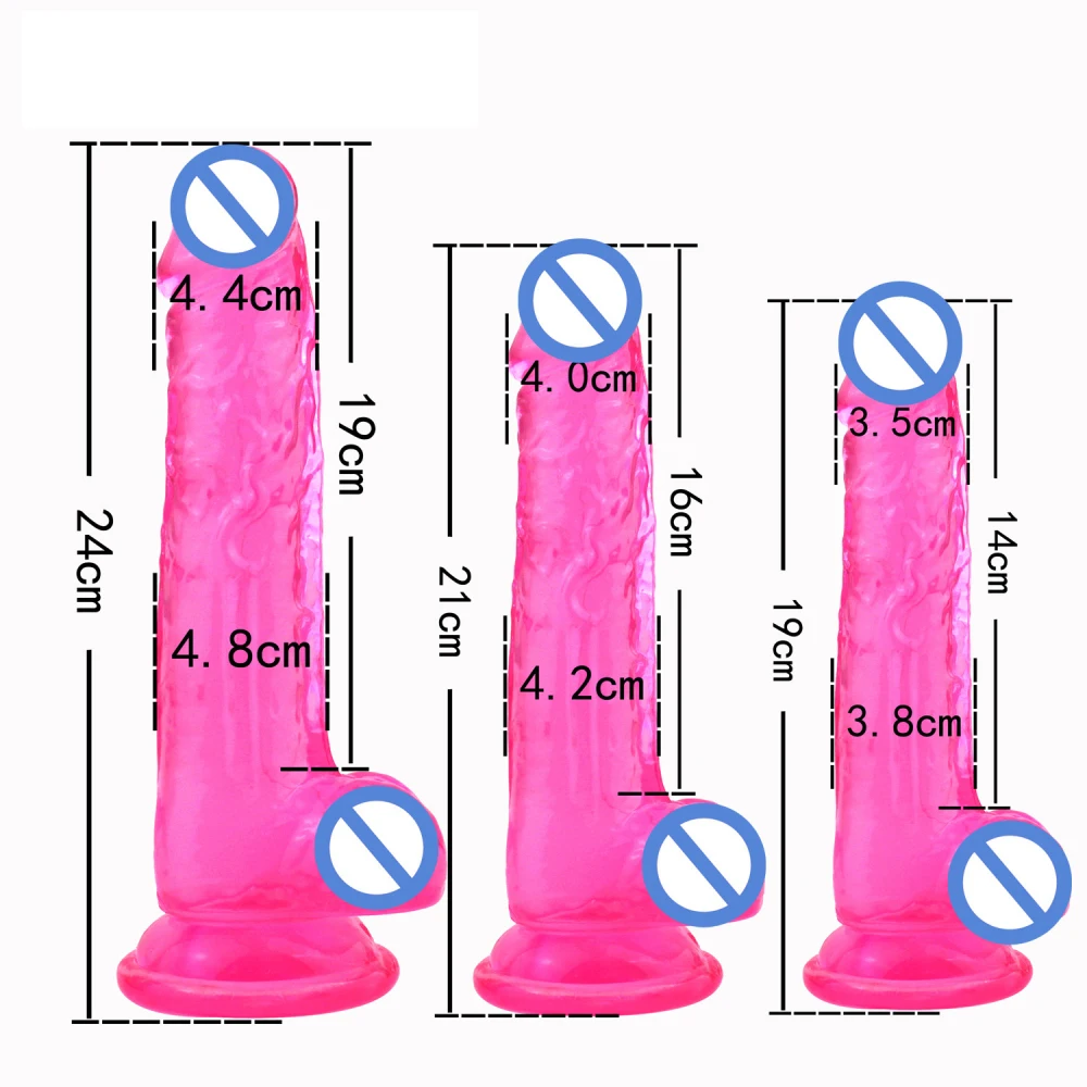 S/M/L Jelly Vibrator Realist Flexibil Mare Mare Penis cu ventuza Jucarii Sexuale pentru Femei Adulți Membru Vagin Anal Falos Magazin