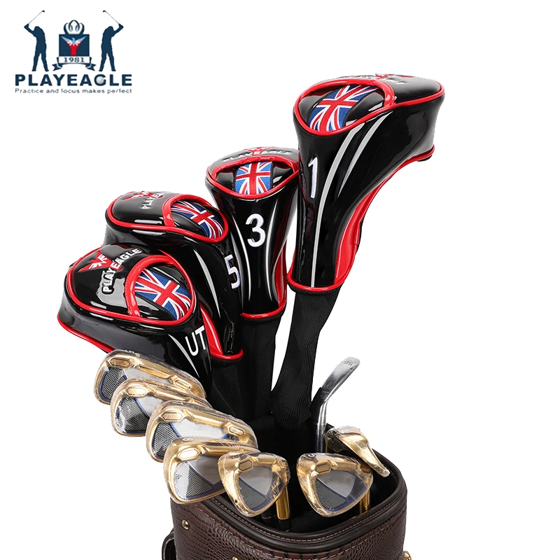 PLAYEAGLEG Golf Capul acoperă 4buc/Set Piele PU Lemn Driver Golf Headcover Departe Hibrid 1 3 5 UT Golf Club Capul acoperă