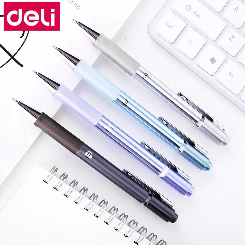 4BUC/LOT Deli A110 presss pix cu gel rapid-dring 0.5 mm roller ball pen cu gel stilou cu cerneală neagră refill elev scris stilou examen scris
