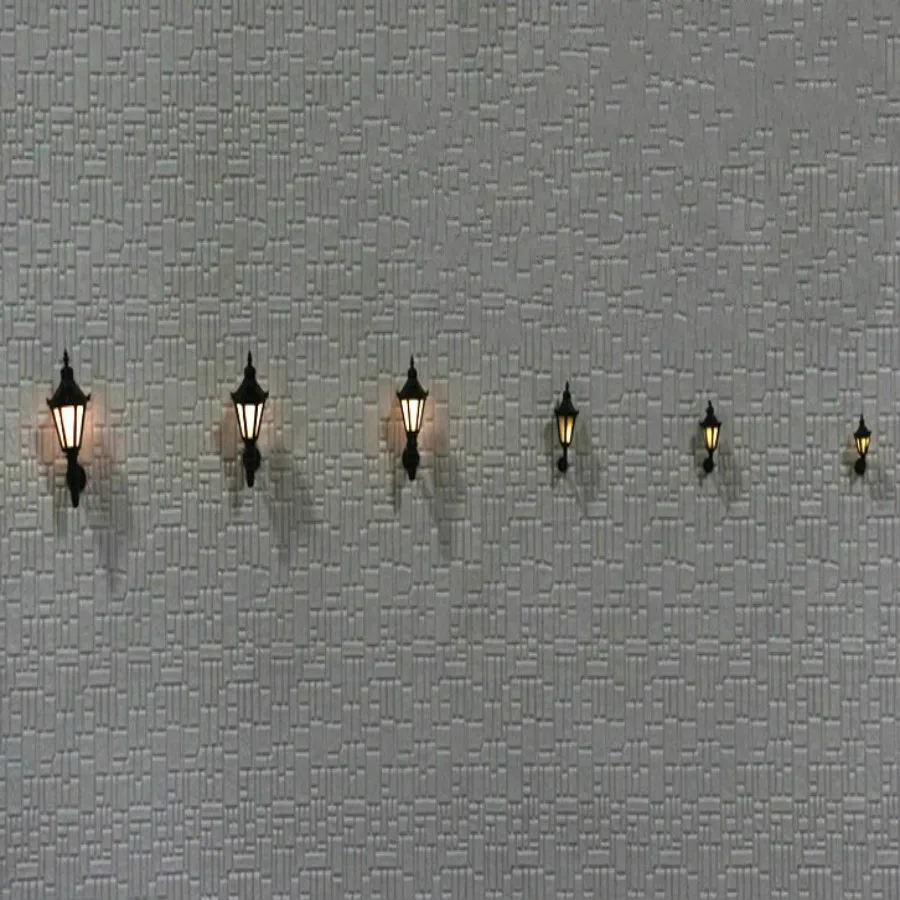 10buc Iesire 1:200 N Scară de cale Ferată Model LED 3V Metal Stâlp de iluminat, Lămpi, Lumini de Perete
