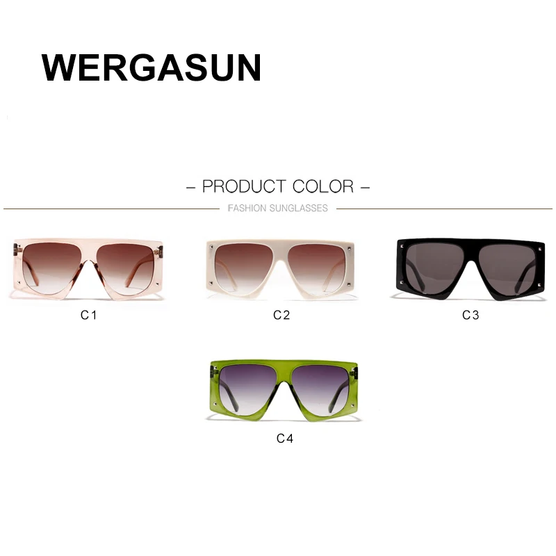 WERGASUN de Epocă de Lux ochelari de Soare pentru Femei Brand Designer de Moda Clasic Retro Ochelari de Soare Uv400 Oculos
