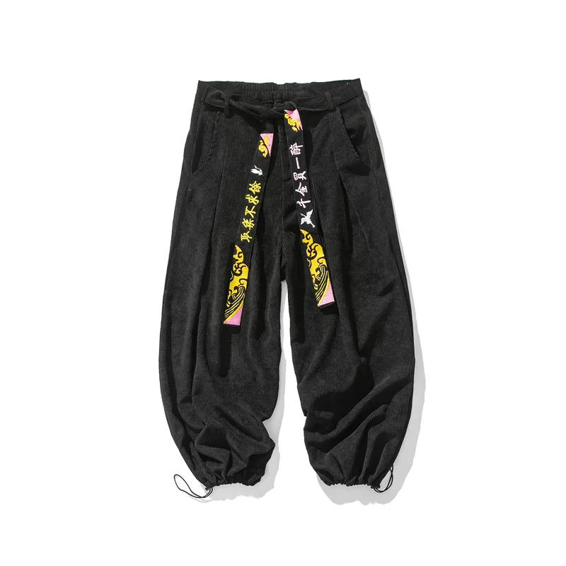 Chineză Stil de Moda Curea largi Largi Pantaloni Casual Barbati Haine 2020 Harajuku Catifea pantaloni bufanți 5XL Plus Dimensiune Pantaloni Harem Masculin