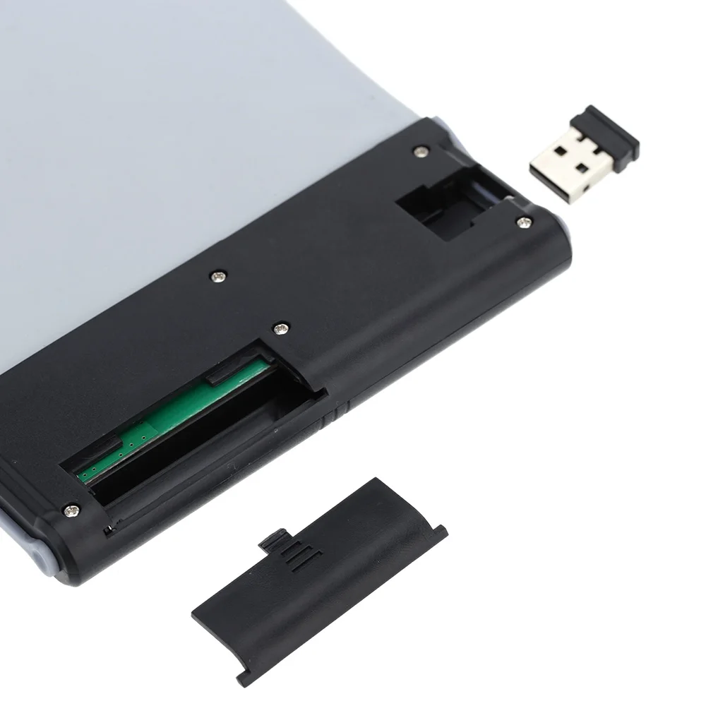 2.4 USB Portabil Mini Flexibil Roll-Up rezistent la apa Lavabil Silicon Moale de Jocuri Tastatură fără Fir pentru PC, Tableta, Laptop