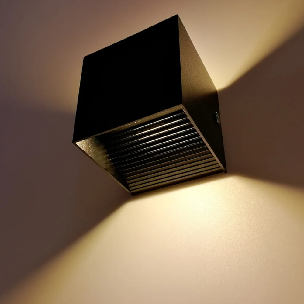 Aluminiu Moderne LED COB 12W Lampa de Perete de Sus în Jos Interior, Montat pe Perete de Perete de Lumină Cub Pentru Living, Dormitor Coridor Decor AC90-260V