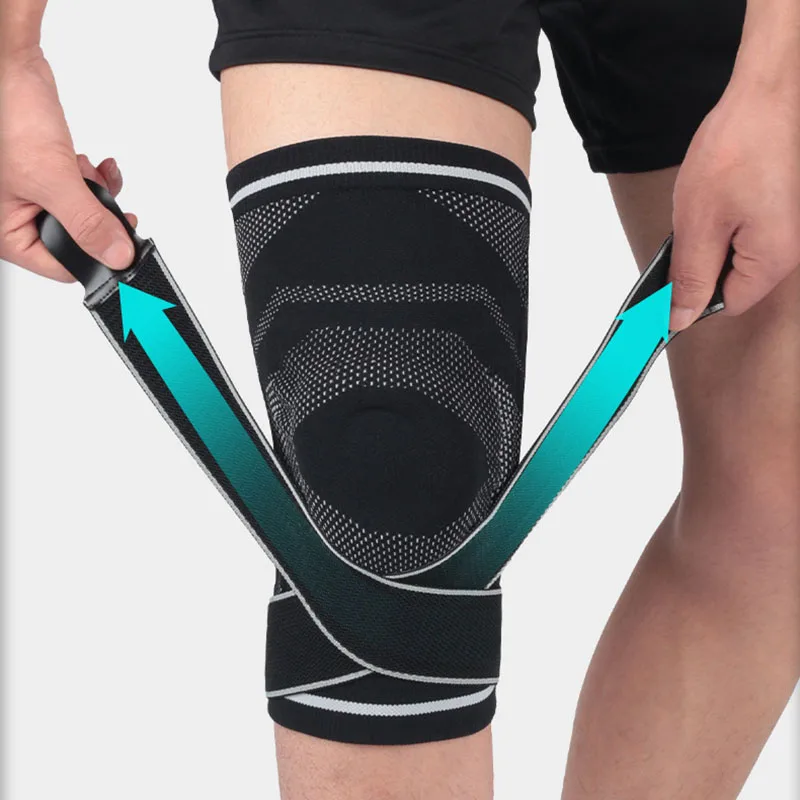 1 Buc Bandaj Silicon Genunchiere Bretele De Baschet Genunchi Rotula Curea De Picior Ciclism Paznici Sport Protector