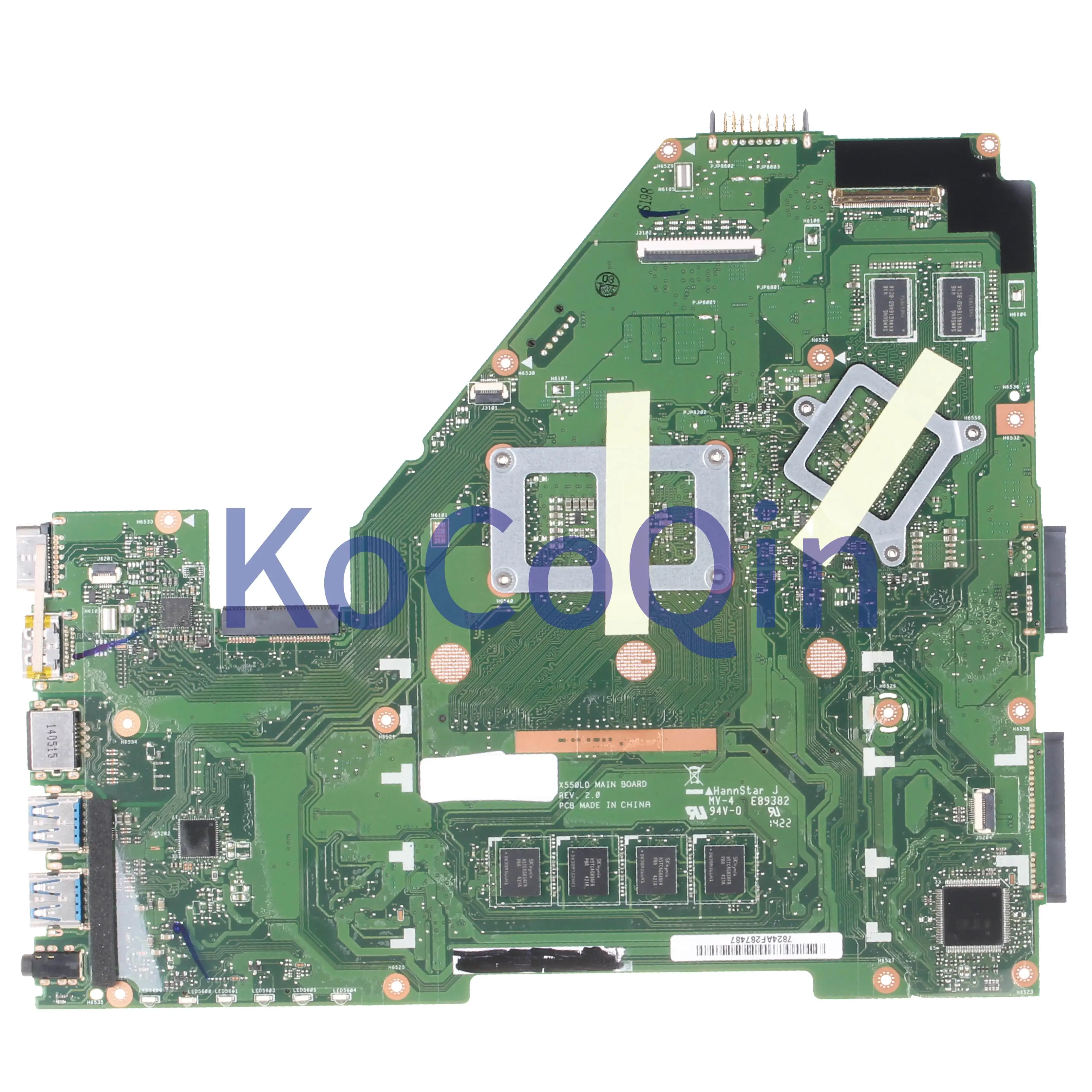KoCoQin placa de baza Pentru Laptop ASUS X550LD X550L Y581L X552L R510L I7-4500U Mainboard REV.2.0 SR16Z N15V-GM-S-A2 Cu 4G RAM