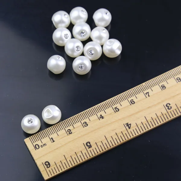 30pcs/lot Dimensiune:11.5 mm de Bună calitate rășină pearl stras alb butoane vrac ambarcațiuni Perla buton Accesorii de Cusut(SS-1001)