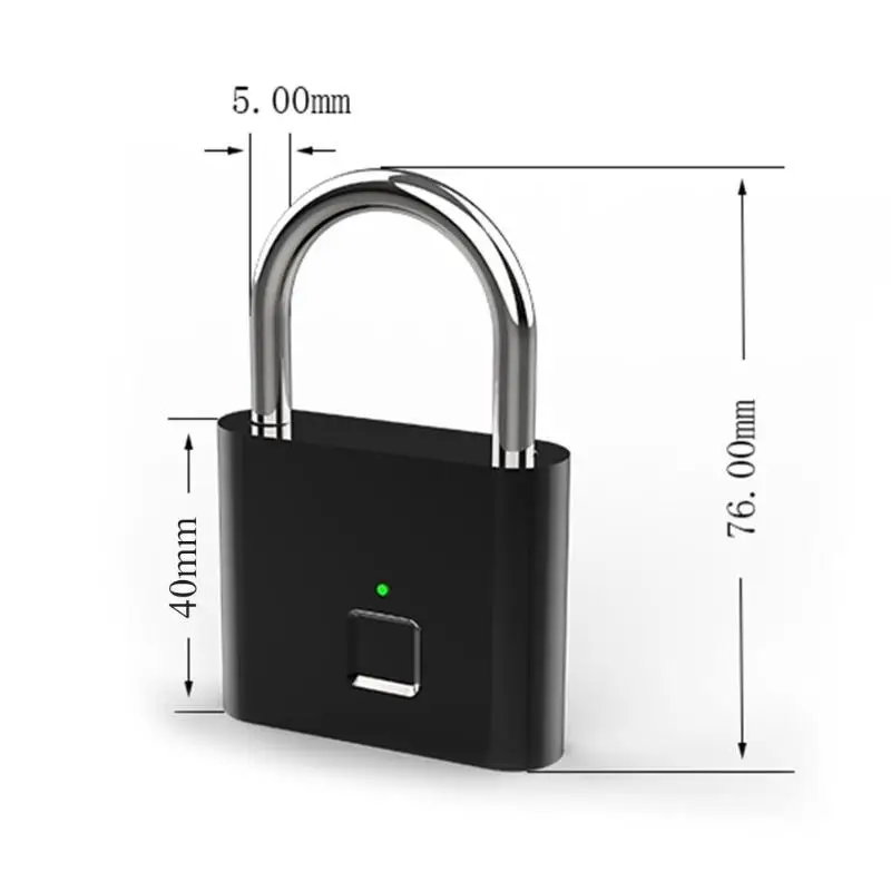 Aliaj de Zinc USB Reîncărcabilă Usa de Blocare de Amprente Inteligent Lacăt fără cheie de Deblocare Rapidă de Securitate Anti-Furt Lacăt Pentru Sertar Saci