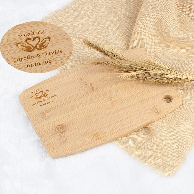 28X19cm personalizate Personalizate Bambus Tocare Blocuri Gravate Numele tocator de cadouri de nunta pentru oaspeții Consumabile Bucatarie