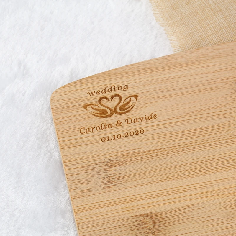 28X19cm personalizate Personalizate Bambus Tocare Blocuri Gravate Numele tocator de cadouri de nunta pentru oaspeții Consumabile Bucatarie