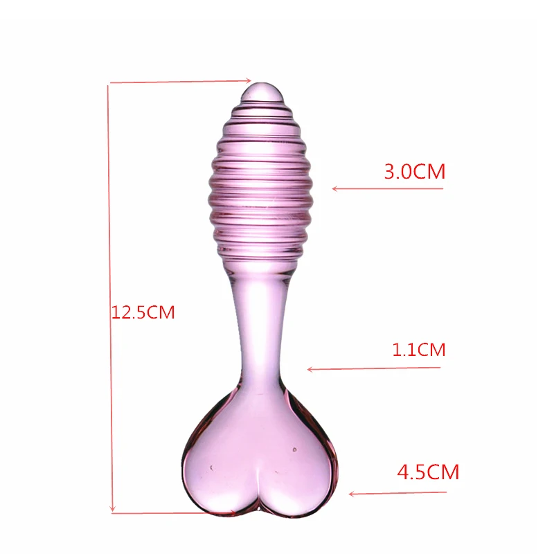 Falus Stimulare Vaginala Sticlă Pyrex Dildo Butt Plug Anal Plug Dragoste Inima De Cristal De Sticla Vibrator Pentru Femei Gay Sex Toy