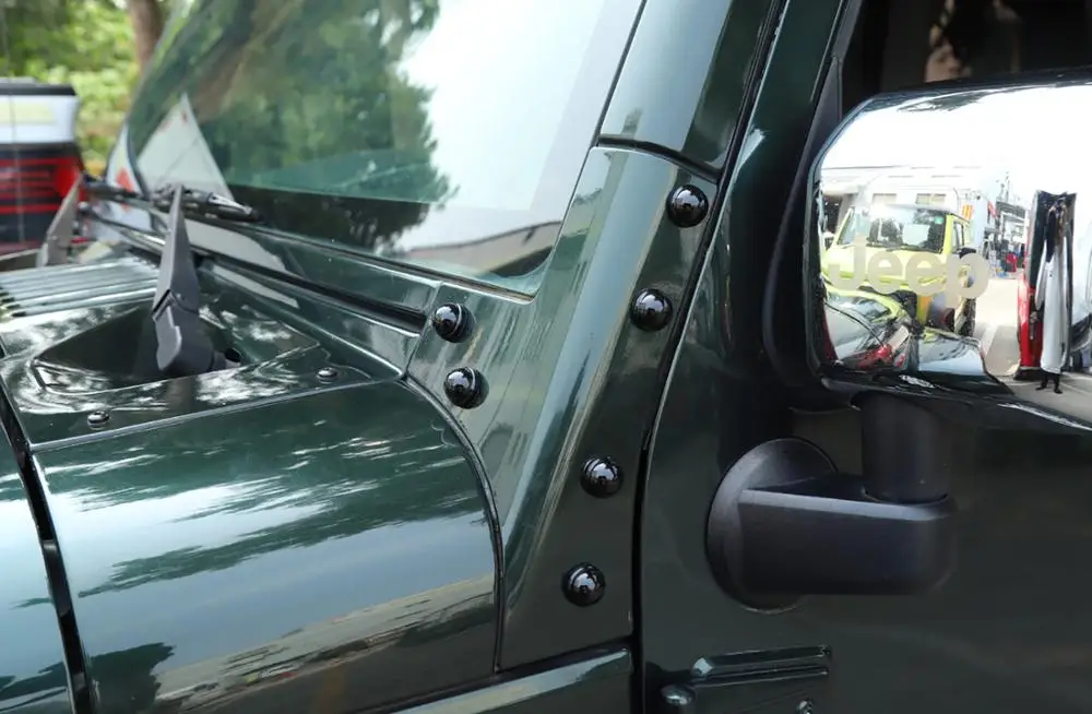 Un Pilon Șurub Capac Protecție Pentru Jeep Wrangler JK perioada 2007-2017 Anti-decolorare ABS Crom/Negru Decorativ Auto Exterioare Accesorii