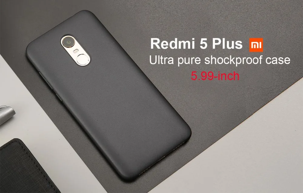 Original Xiaomi Redmi 5 Plus Capac Caz 5.99 inch Redmi 5plus Ultra-subțire anti-knock PC Greu Capacul din spate pentru Redmi 5 Plus Telefon