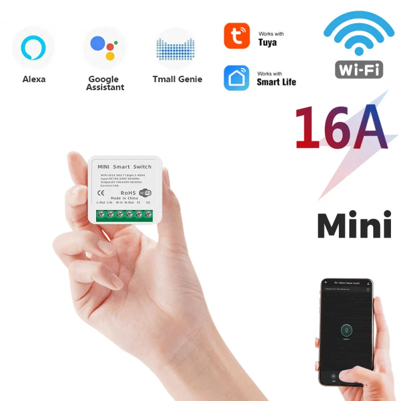 5pcs cutii DIY mini smart switch tuya aplicație de control Comutator Wifi Timer Switch-uri Wireless compatibil cu alexa google voice control